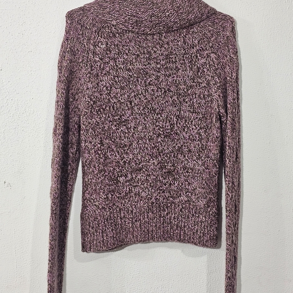 Ann Taylor Marled Purple Button-Up Cardigan - Picture 6 of 16